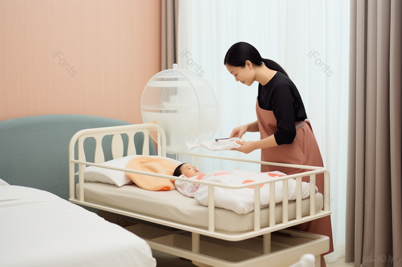 粉色实拍产后母亲照顾新生婴儿,高清,摄影图,摄影图片,图片大全,摄影图免费下载